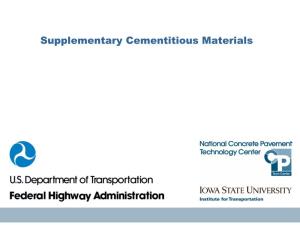 Supplementary Cementitious Materials (Scms)