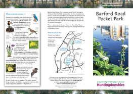Barford Road Pocket Park Leaflet