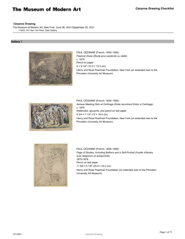 Cézanne Drawing Checklist
