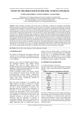 Study on the Behaviour of Red Soil Cement Concrete