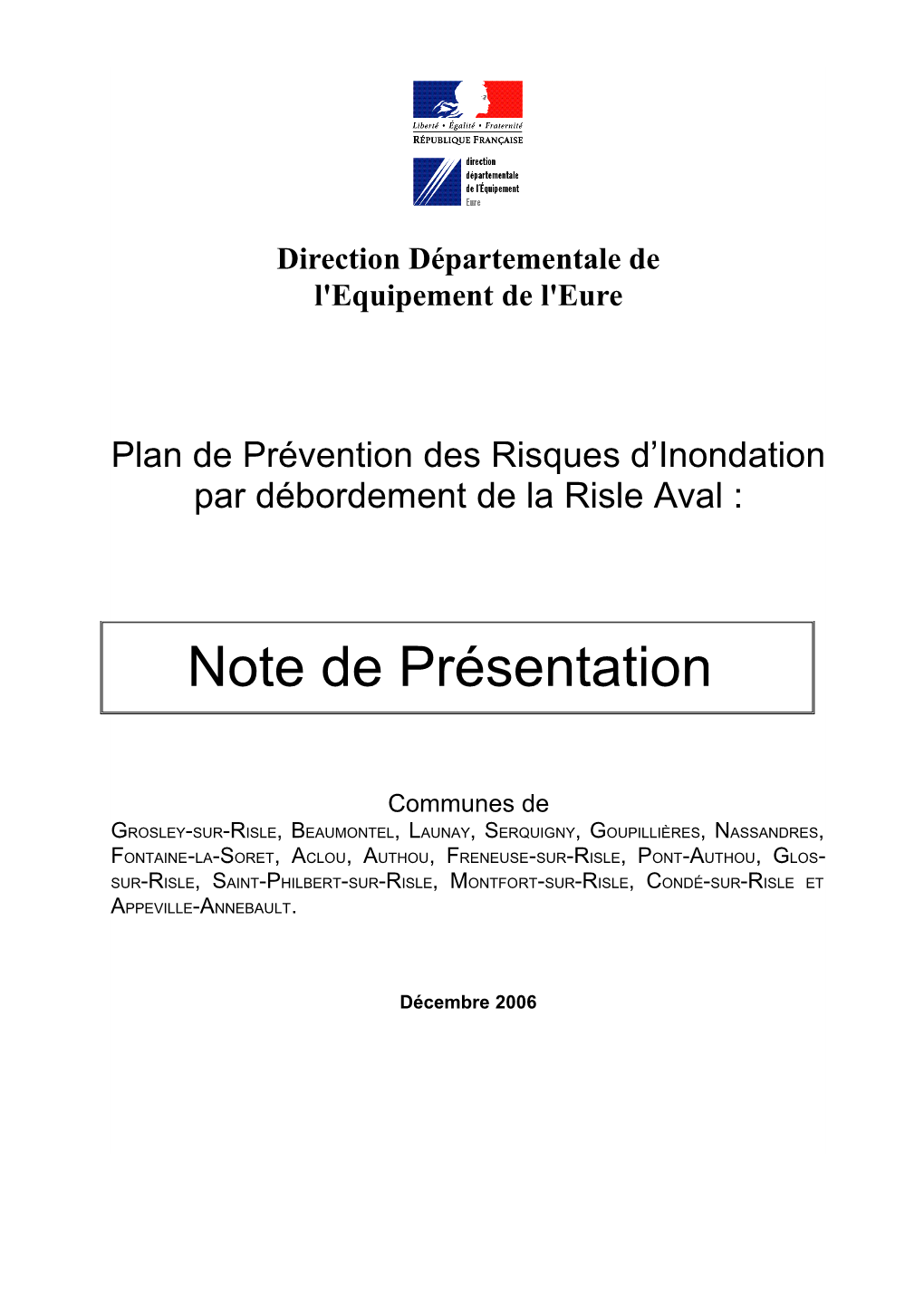 Note De Présentation