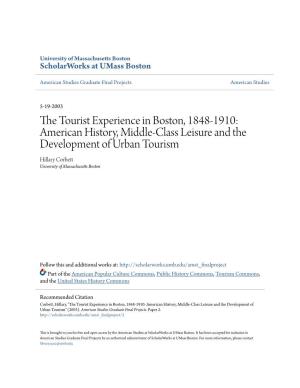 The Tourist Experience in Boston, 1848-1910: American History