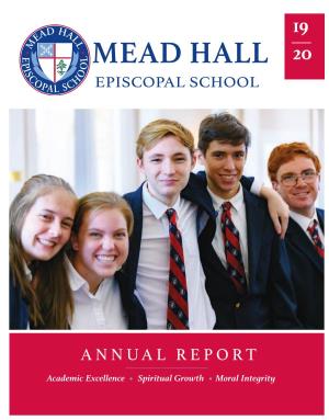 ANNUAL REPORT 2019-2020 S C O O H from the Head of School