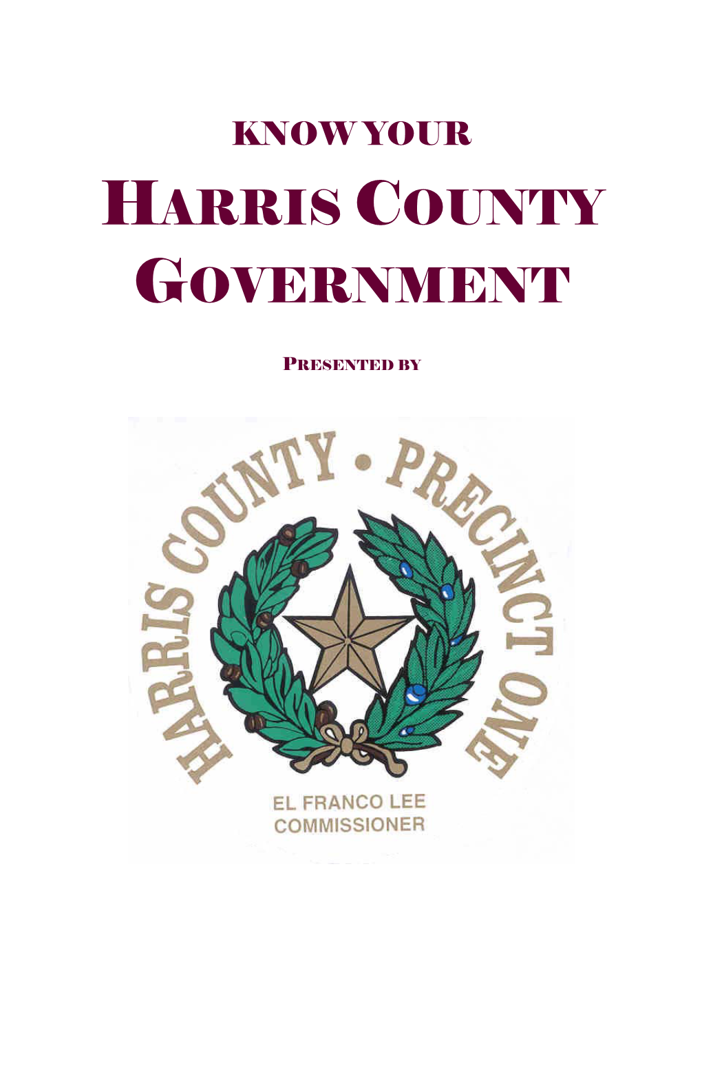 Letter from Harris County