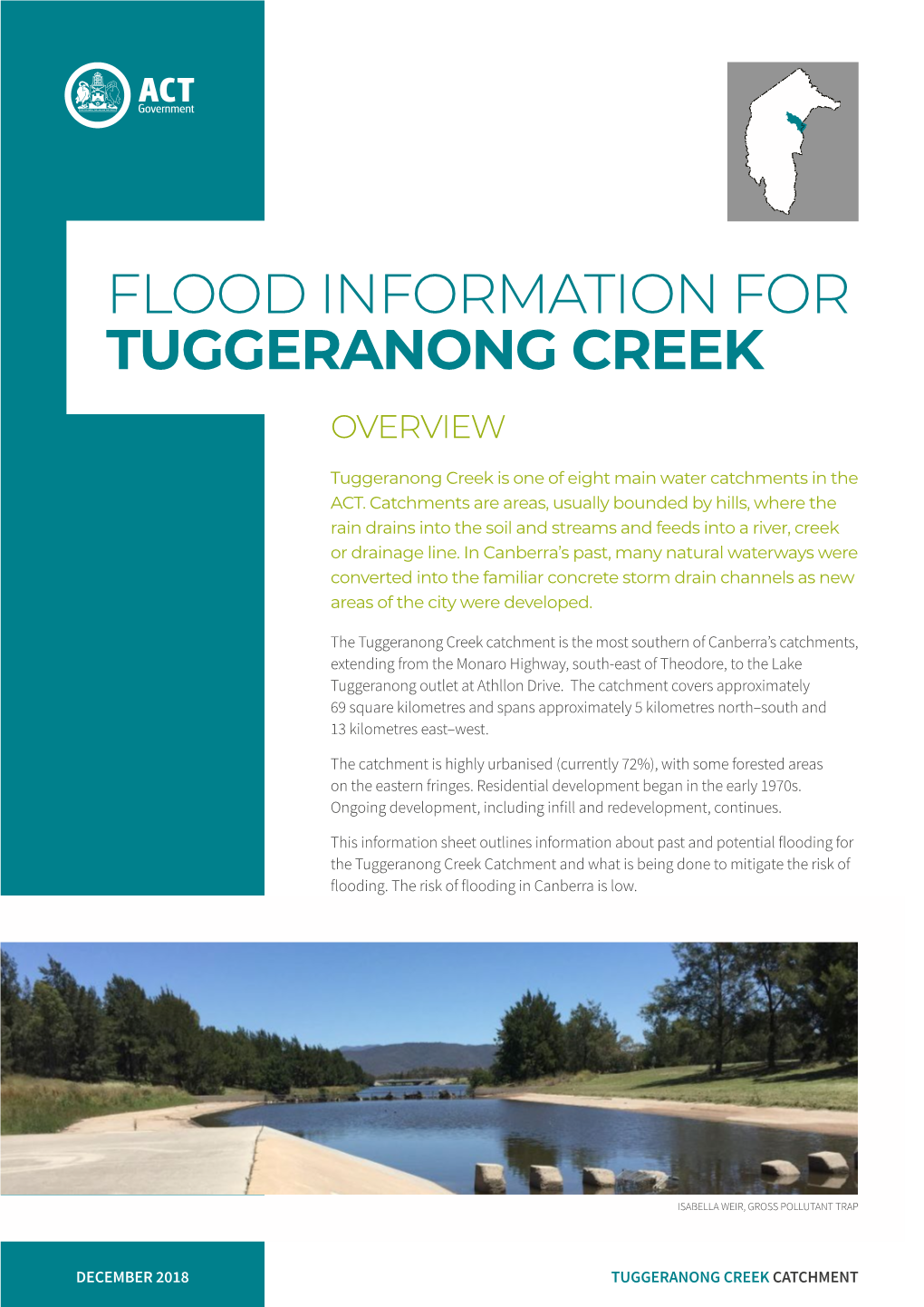 ACT Flood Information for Tuggeranong Creek