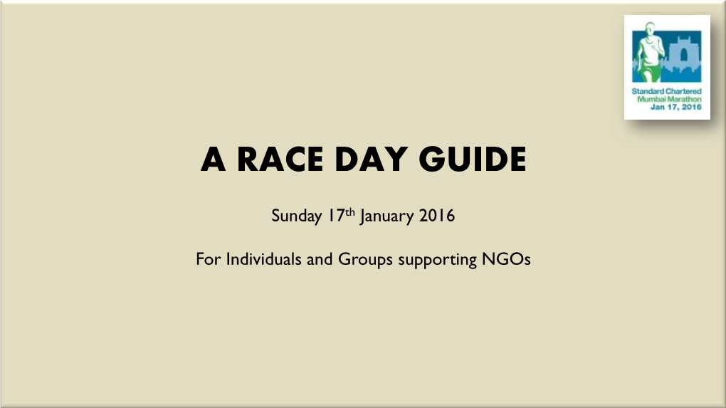 A Race Day Guide