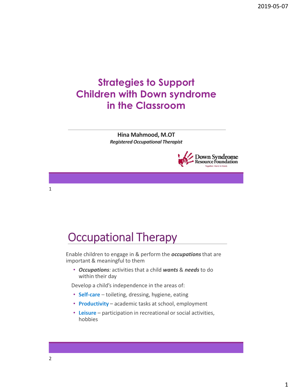 Strategies to Support Children with Down Syndrome in the Classroom