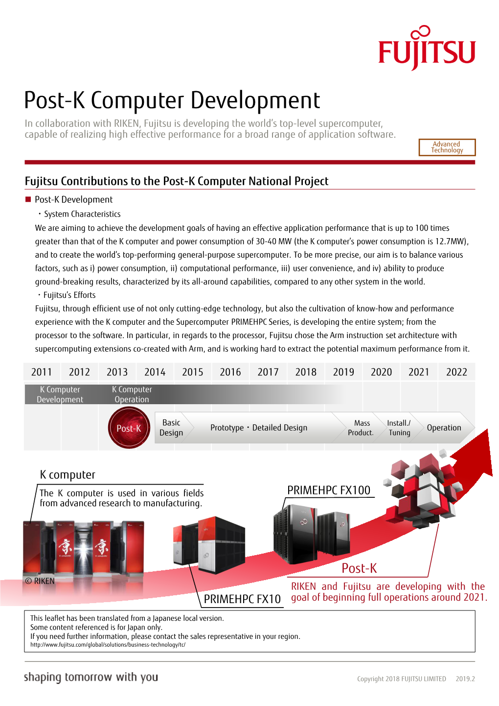 Post-K Computer Development