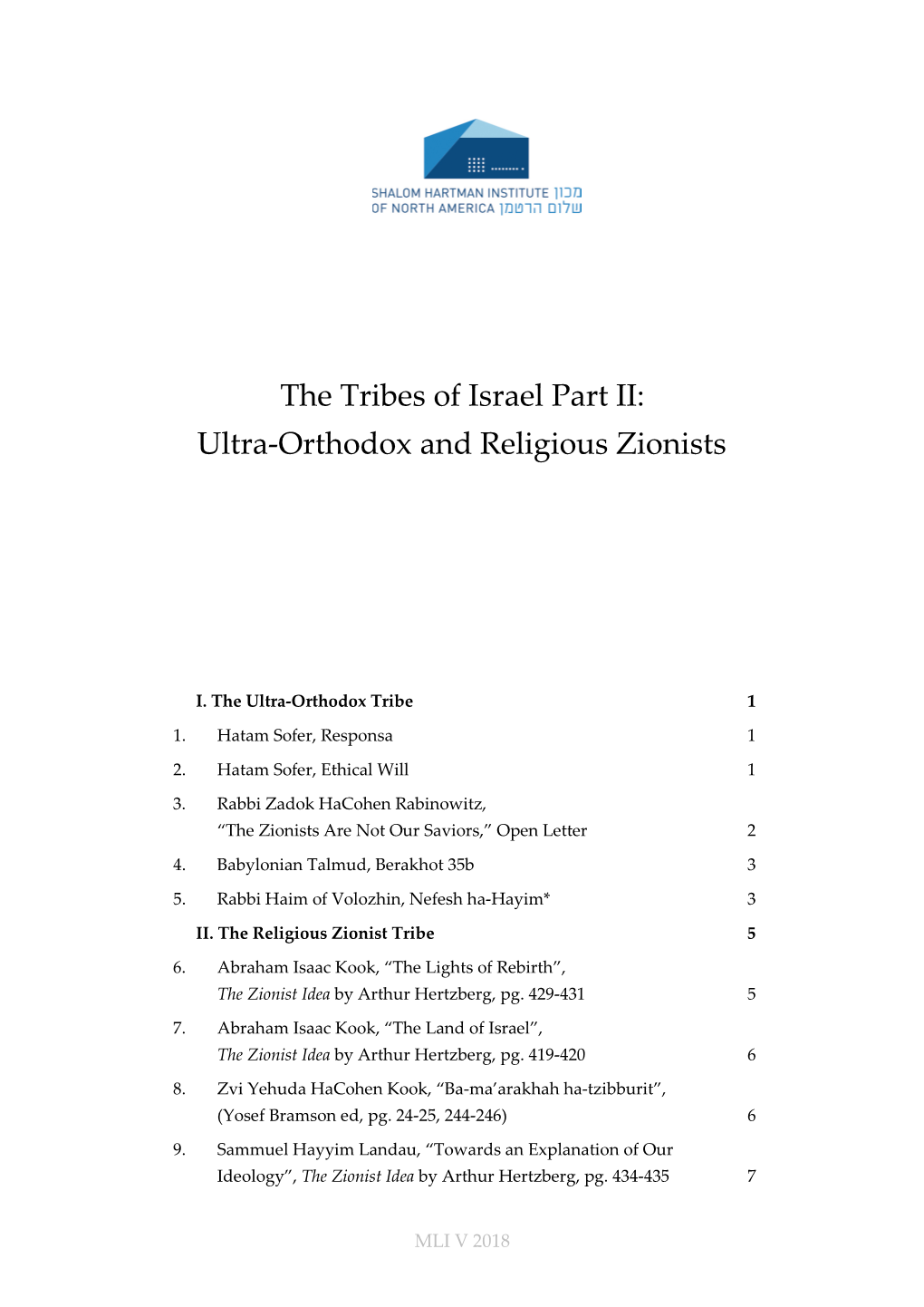 The Tribes of Israel Part II: Ultra-Orthodox and Religious Zionists