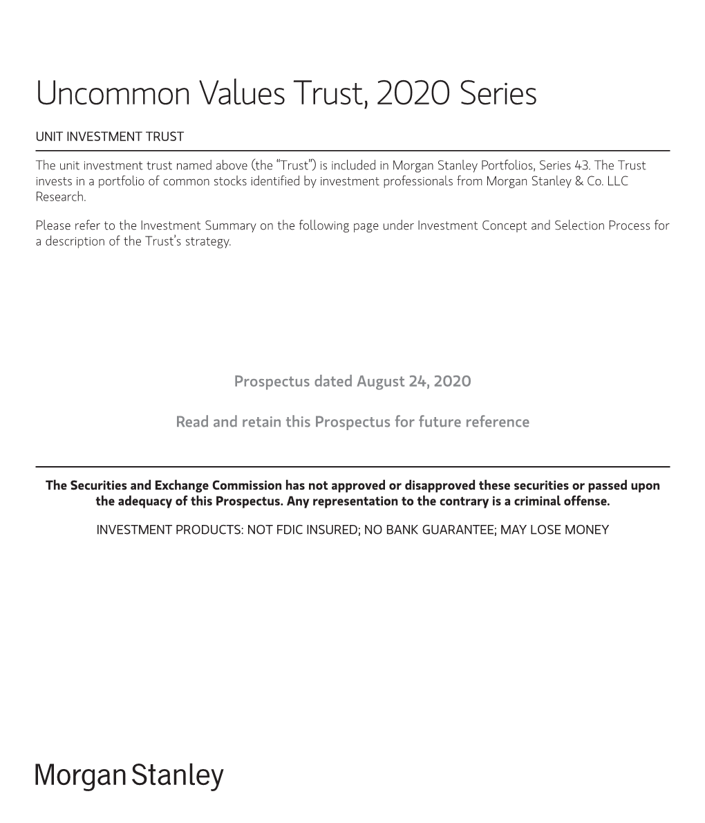 Uncommon Values Trust, 2020 Series