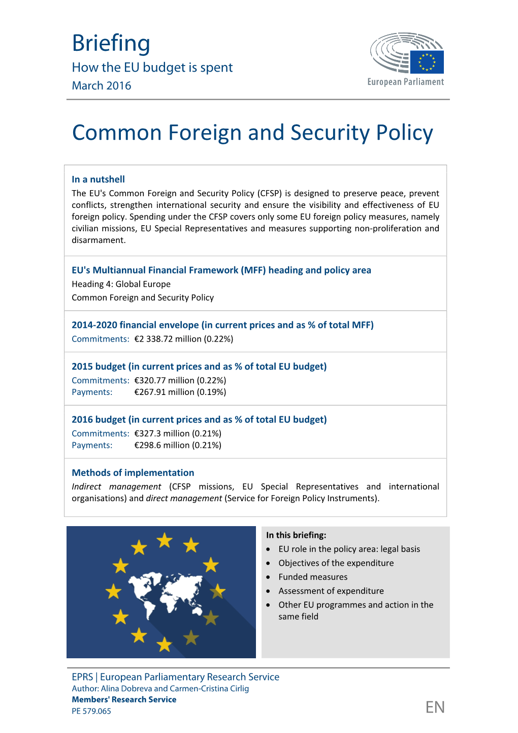 Common Foreign and Security Policy