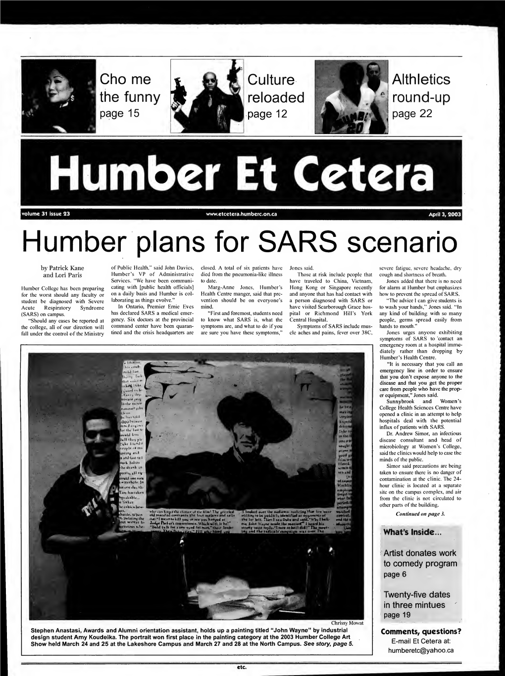 Humber Plans for SARS Scenario