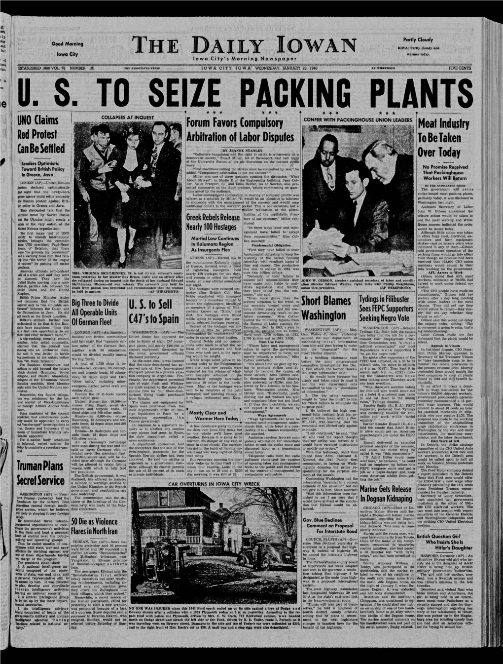 Daily Iowan (Iowa City, Iowa), 1946-01-23