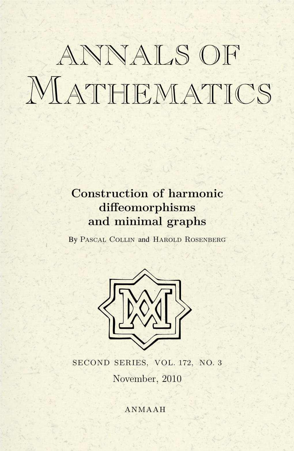 Construction of Harmonic Diffeomorphisms and Minimal Graphs