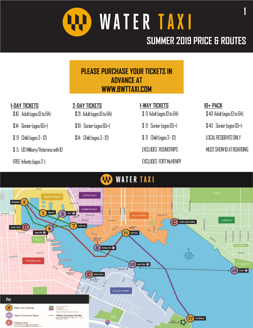 Summer 2019 Price & Routes