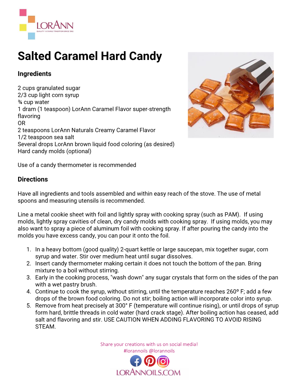 Salted Caramel Hard Candy