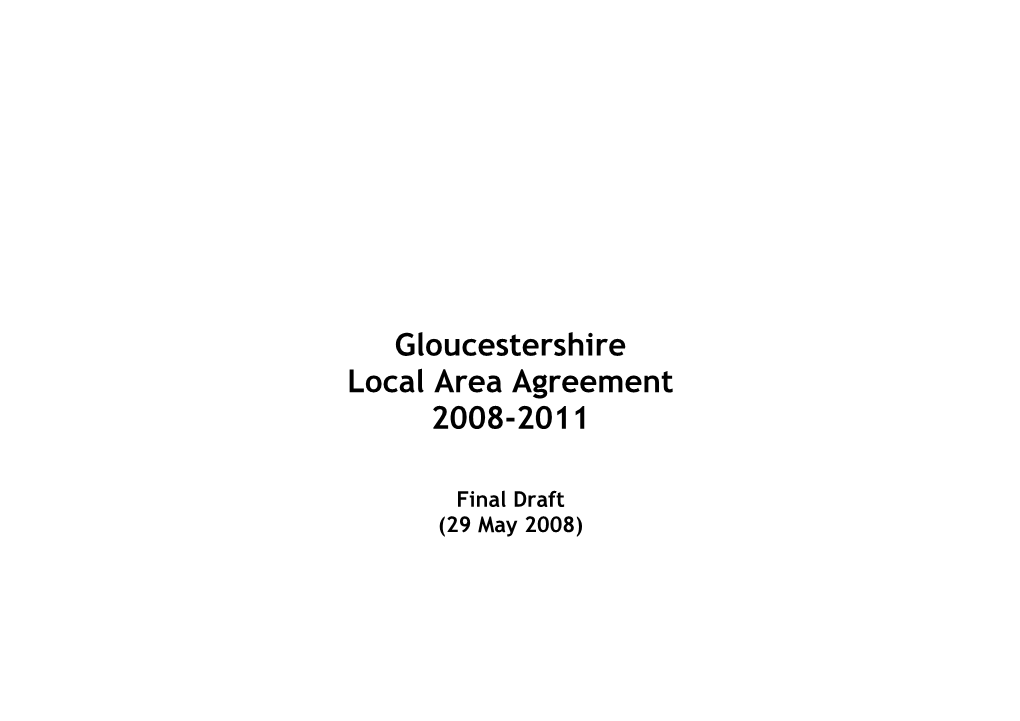 Gloucestershire Local Area Agreement 2008-2011