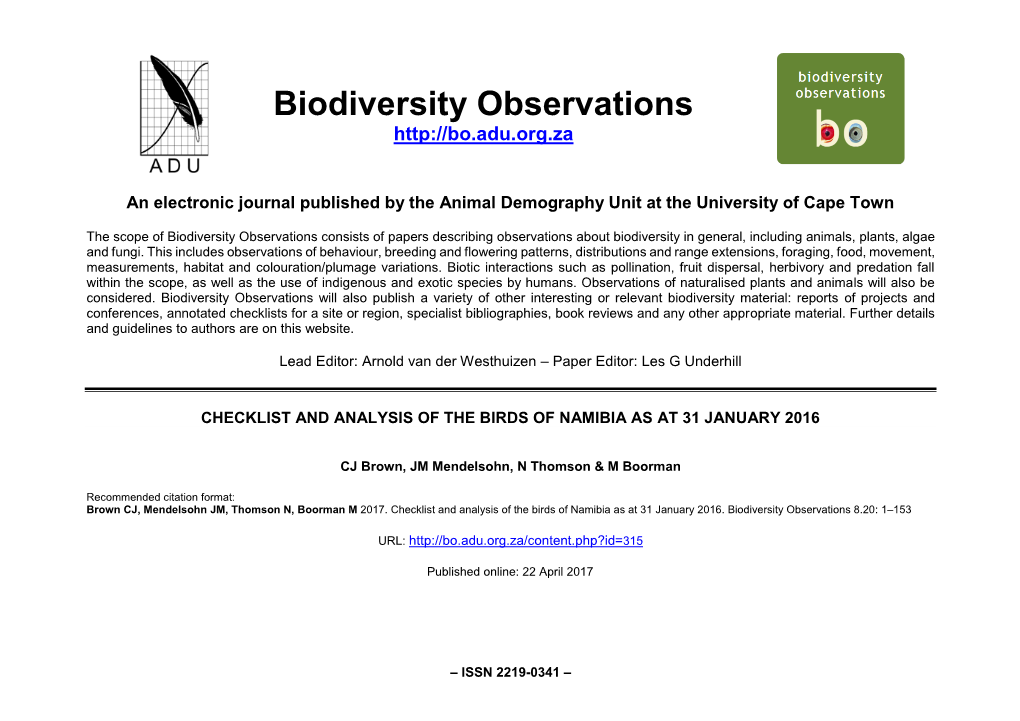 Biodiversity Observations