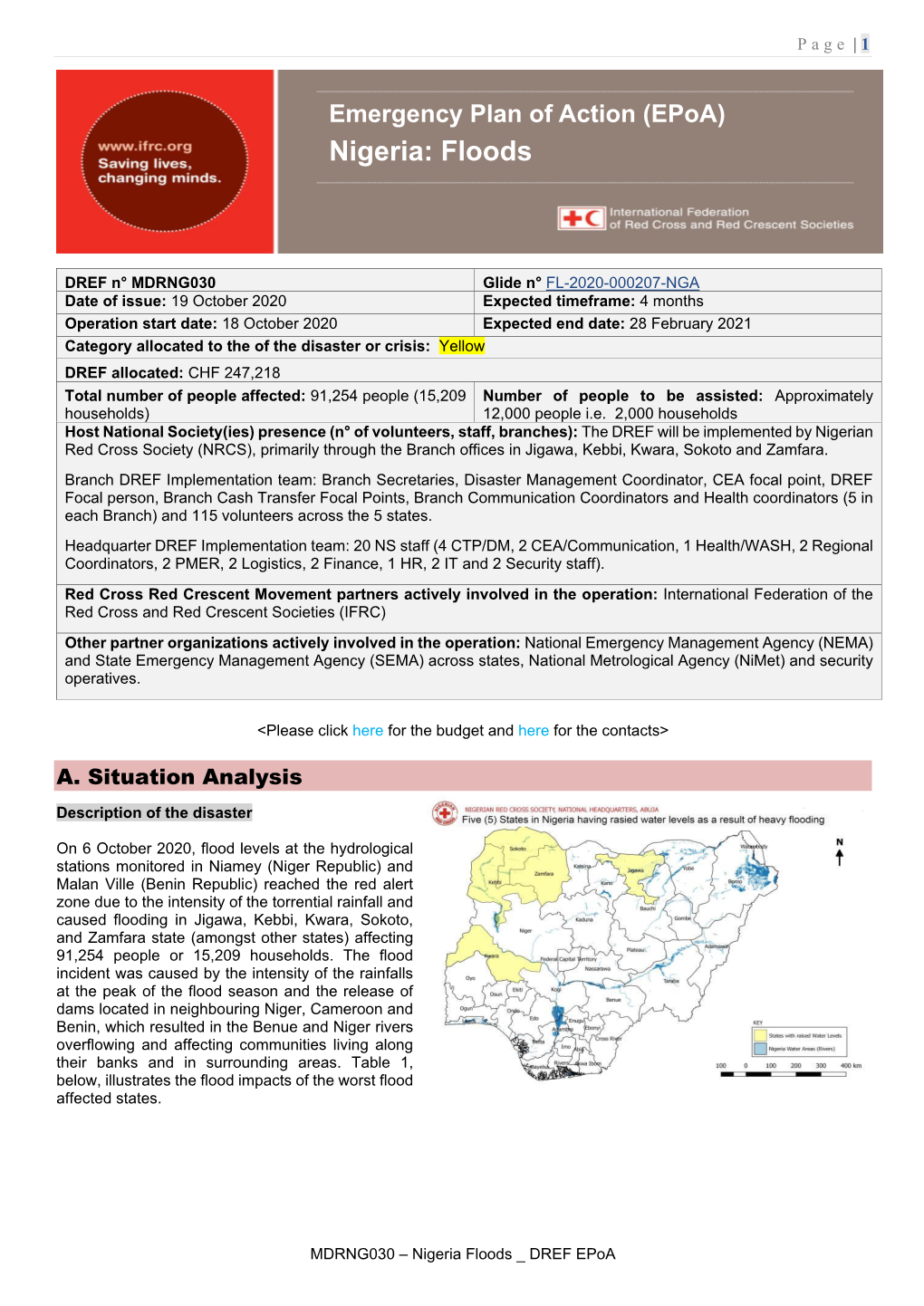 Emergency Plan of Action (Epoa) Nigeria: Floods