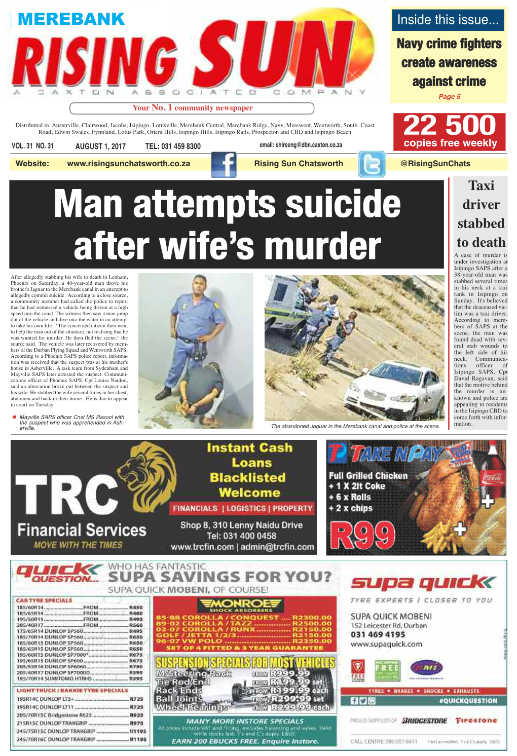 Man Attempts Suicide After Wife's Murder