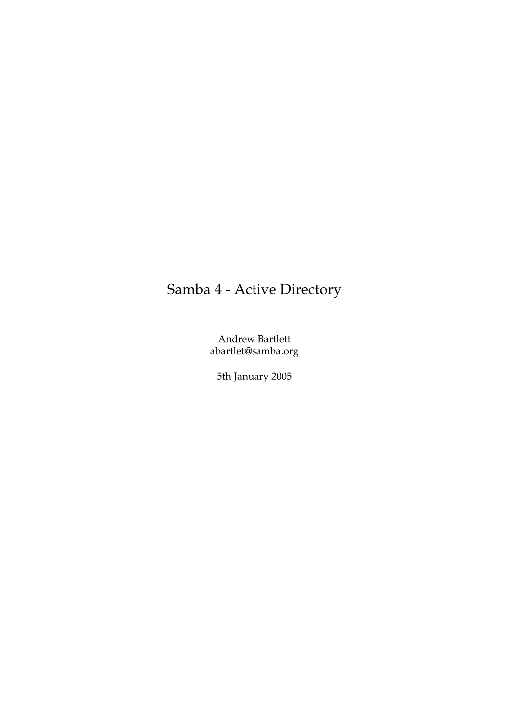 Samba4 and Active Directory