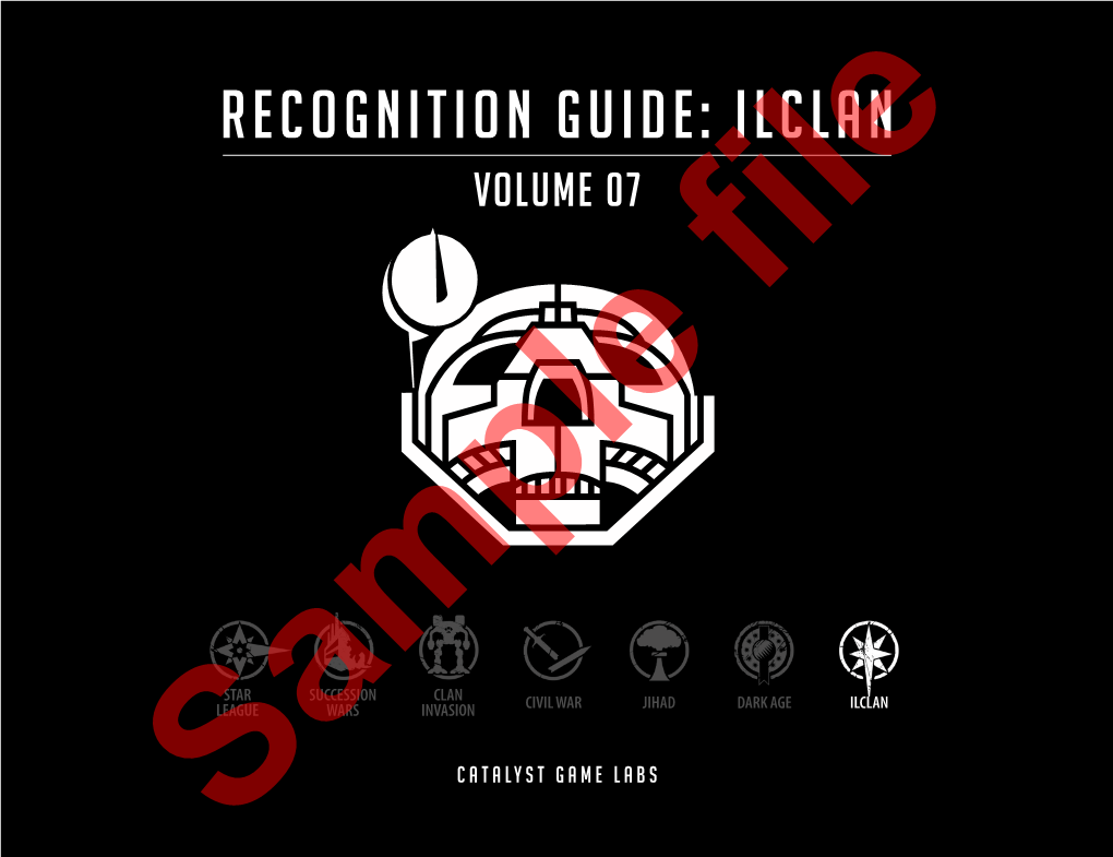 Battletech: Recognition Guide: Ilclan Volume 07