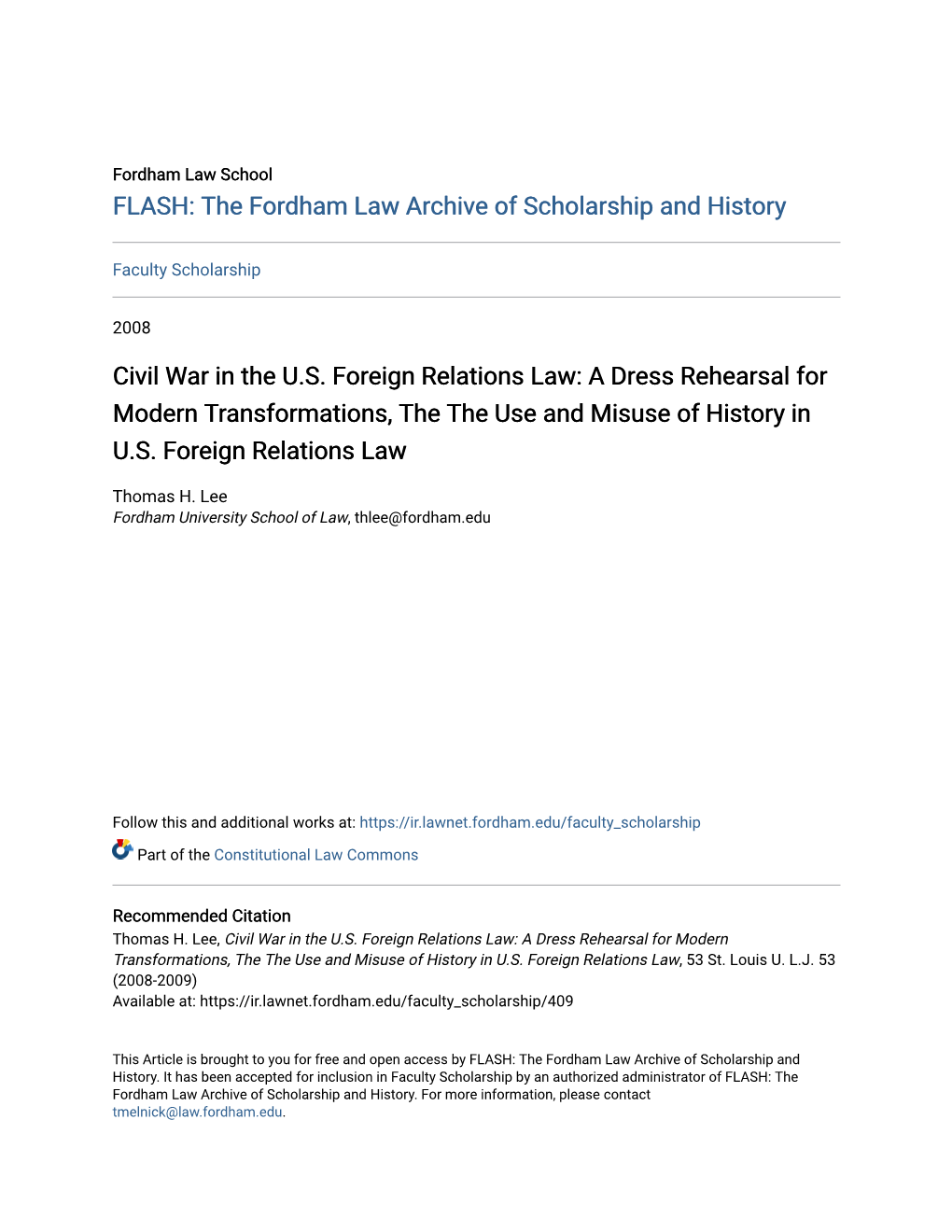 Civil War in the US Foreign Relations