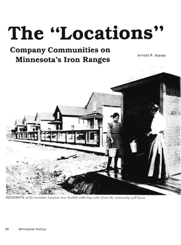 "Locations" : Company Communities on Minnesota's Iron Range