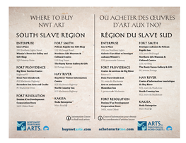 Where to Buy South Slave Region French