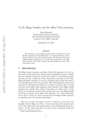 Cyclic Higgs Bundles and the Affine Toda Equations