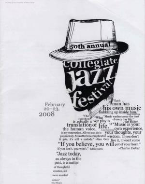 Notre Dame Collegiate Jazz Festival Program, 2008