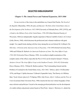 Chapter 5 (The Armed Forces and National Expansion, 1815-1860)