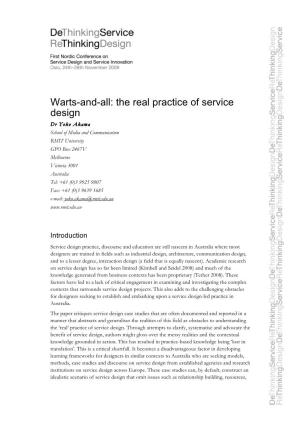 Warts-And-All: the Real Practice of Service Design