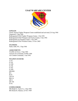 6580Th TEST SUPPORT WING