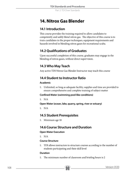 14. Nitrox Gas Blender