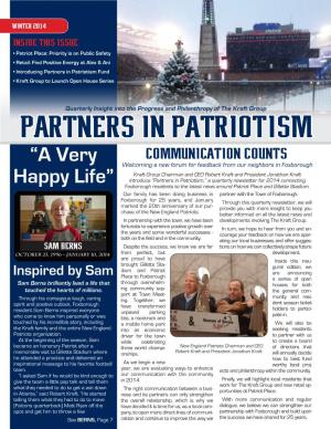 Partners in Patriotism Fund • Kraft Group to Launch Open House Series