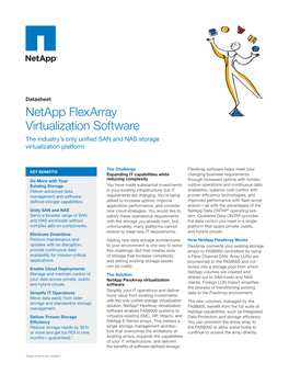 Netapp Datasheet