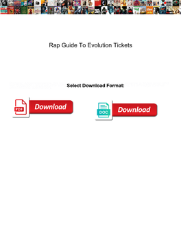 Rap Guide to Evolution Tickets