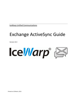 Exchange Activesync Guide