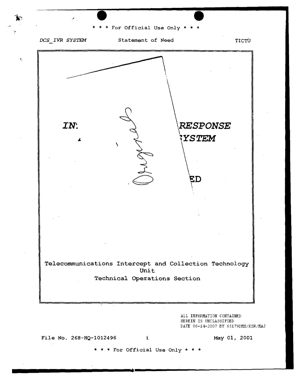 Telecommunications Intercept and Collection Technology Unit (TICTU)