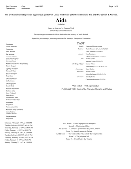 Of 3 1996-1997 San Francisco Opera Assn. Civic Auditorium Aida