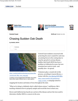 Chasing Sudden Oak Death | 90.3 KAZU