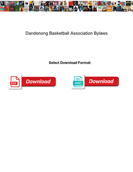 Dandenong Basketball Association Bylaws