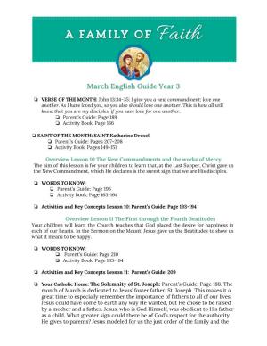 March English Guide Year 3