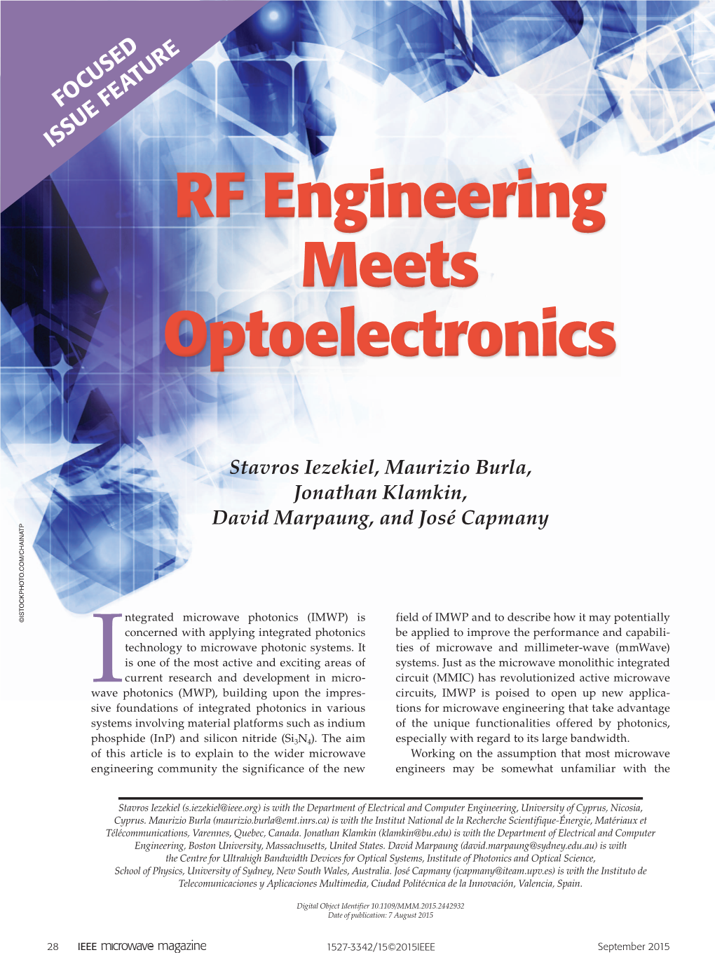 Progress in Integrated Microwave Photonics