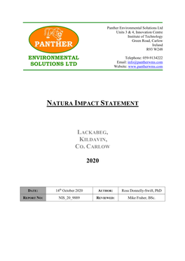 Natura Impact Statement