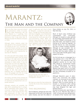 Marantz: the Man and the Company