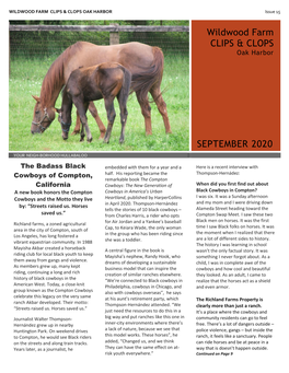 Wildwood Farm CLIPS & CLOPS SEPTEMBER 2020