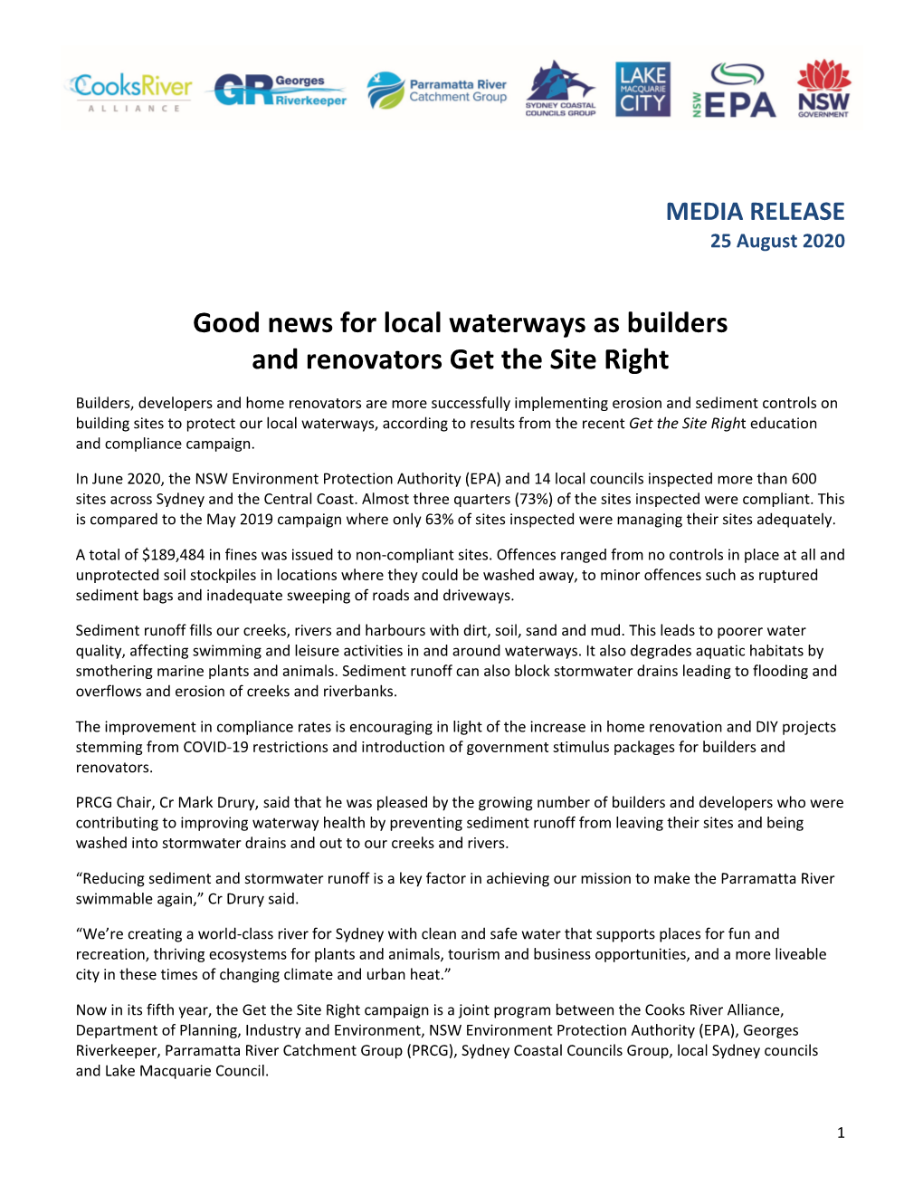 Media Release GTSR June 2020 Campaign Results FINAL