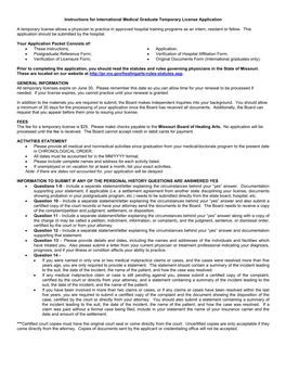 Instructions for International Medical Graduate Temporary License Application